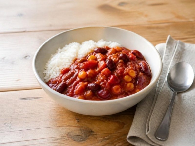 Chili sin carne et riz