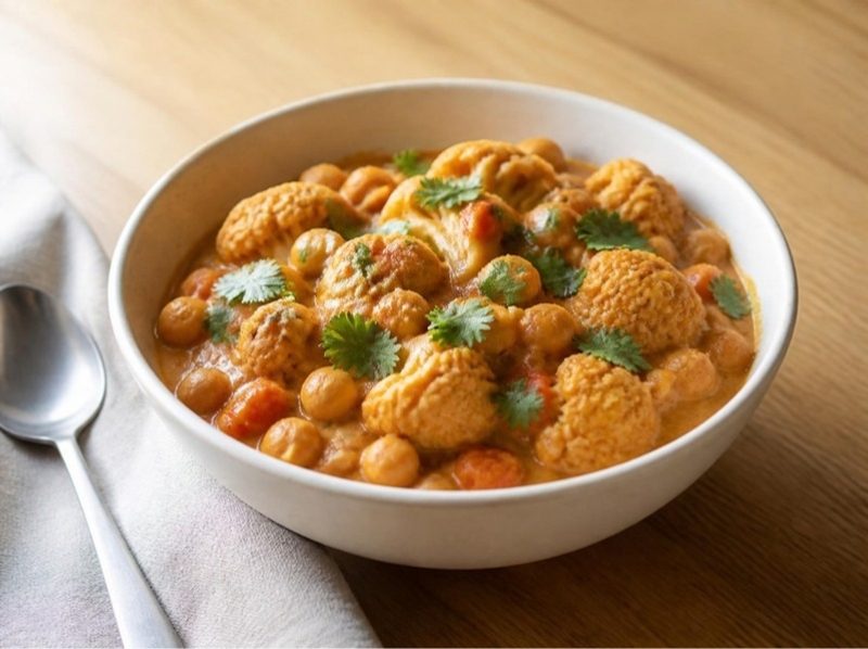 Curry de chou-fleur et pois chiches