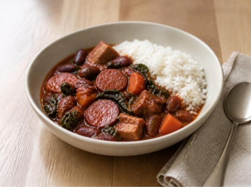 Feijoada à portuguesa (haricots, porc et chouriço)