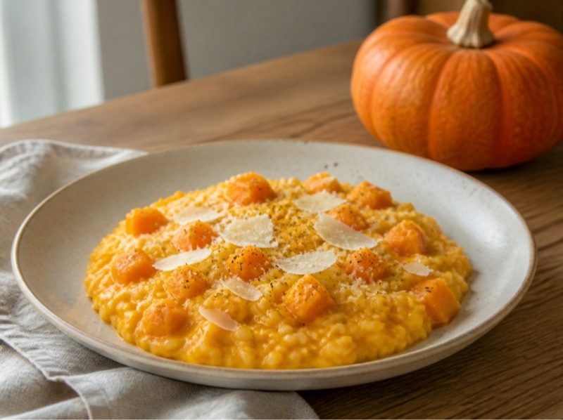 Risotto crémeux au potiron et parmesan