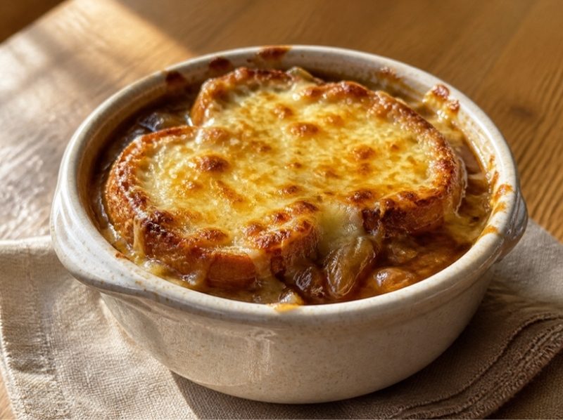 Soupe à l’oignon gratinée